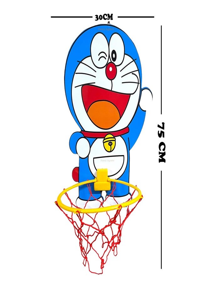 Fancy Agents Basket Ball for Kids for Boys/Girls| Doremon Animal Basketball Set|Basketball Portable Set with Hanging Board, Ring Net for Indoor and Outdoor Games| Birthday & Return Gift Set Standard - Image 4